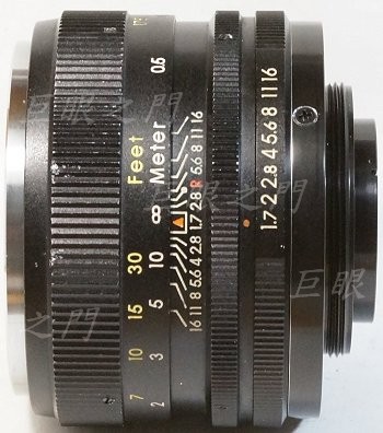 Mamiya Sekor 58mm f1.7 Yashica Pentamatic 接環改M42 接環